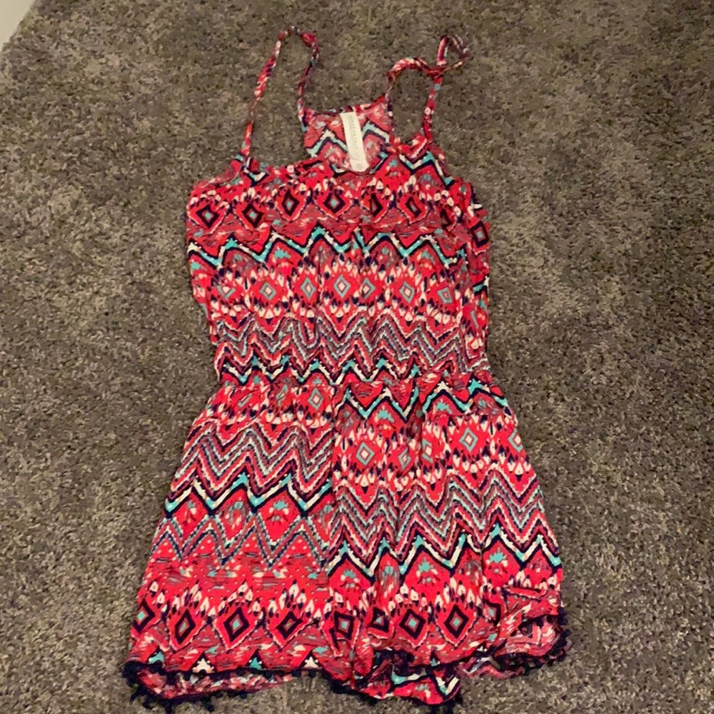 Aeropostale Colorful Tribal Print Romper